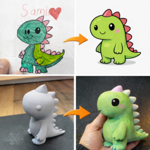 Custom 3D Figurine from Your Child's Drawing